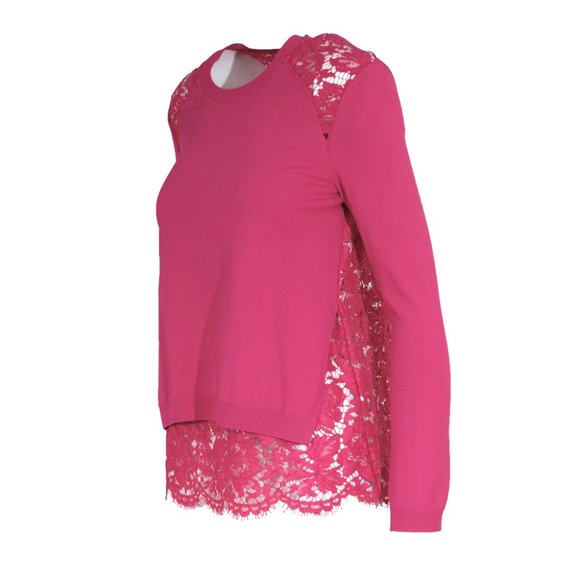 Valentino Knit Sweater with Lace Detail - Picture 11 of 12